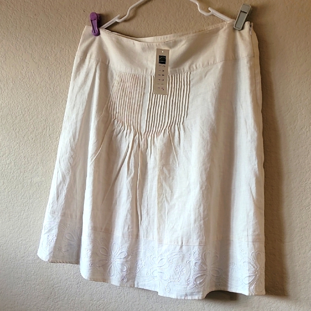 Carole Little Cream A-Line Skirt (116)